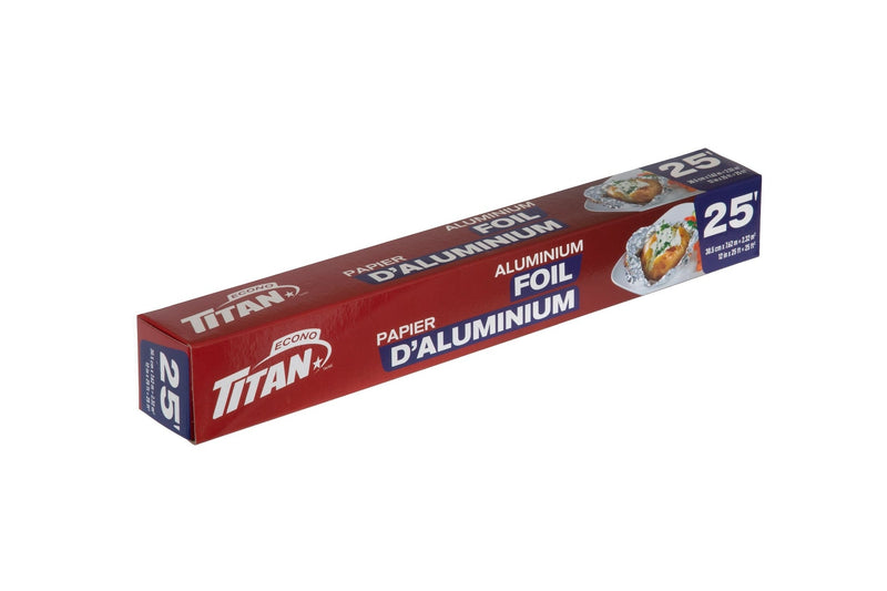 Aluminum Foil, 12-in x 25-ft, Kitchen Foil for Cooking/Baking & Grilling Q9955