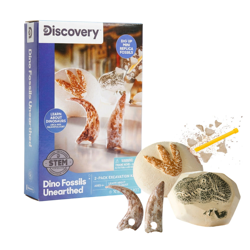 Toy Excavation Kit Mini Unearthed Dino Fossils 2pc U4049