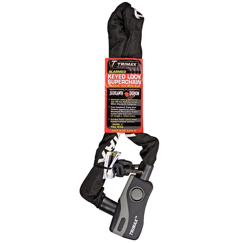 36-in Alarmed Lock with Thex Superchain, Corrosion- resistant F8914