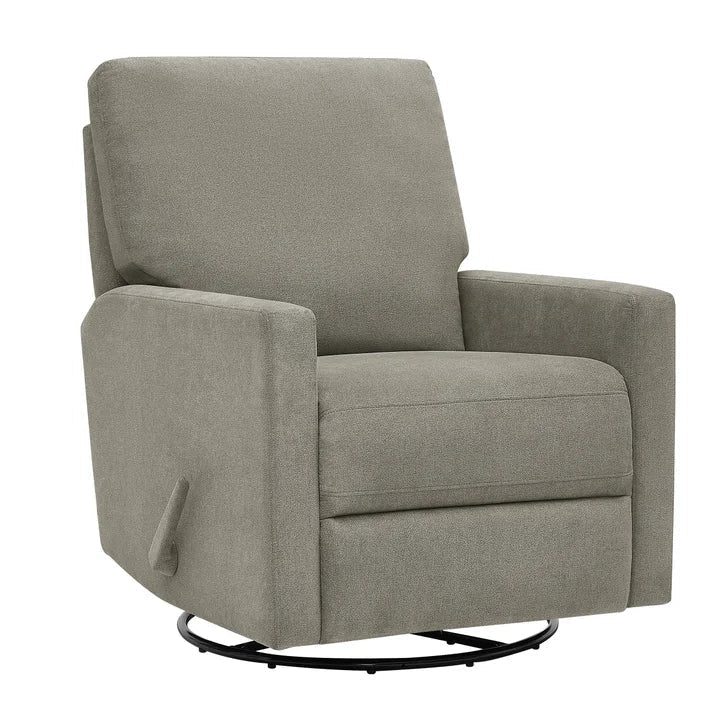 True Innovations Paxley II Grey Fabric Swivel Glider Recliner O3002