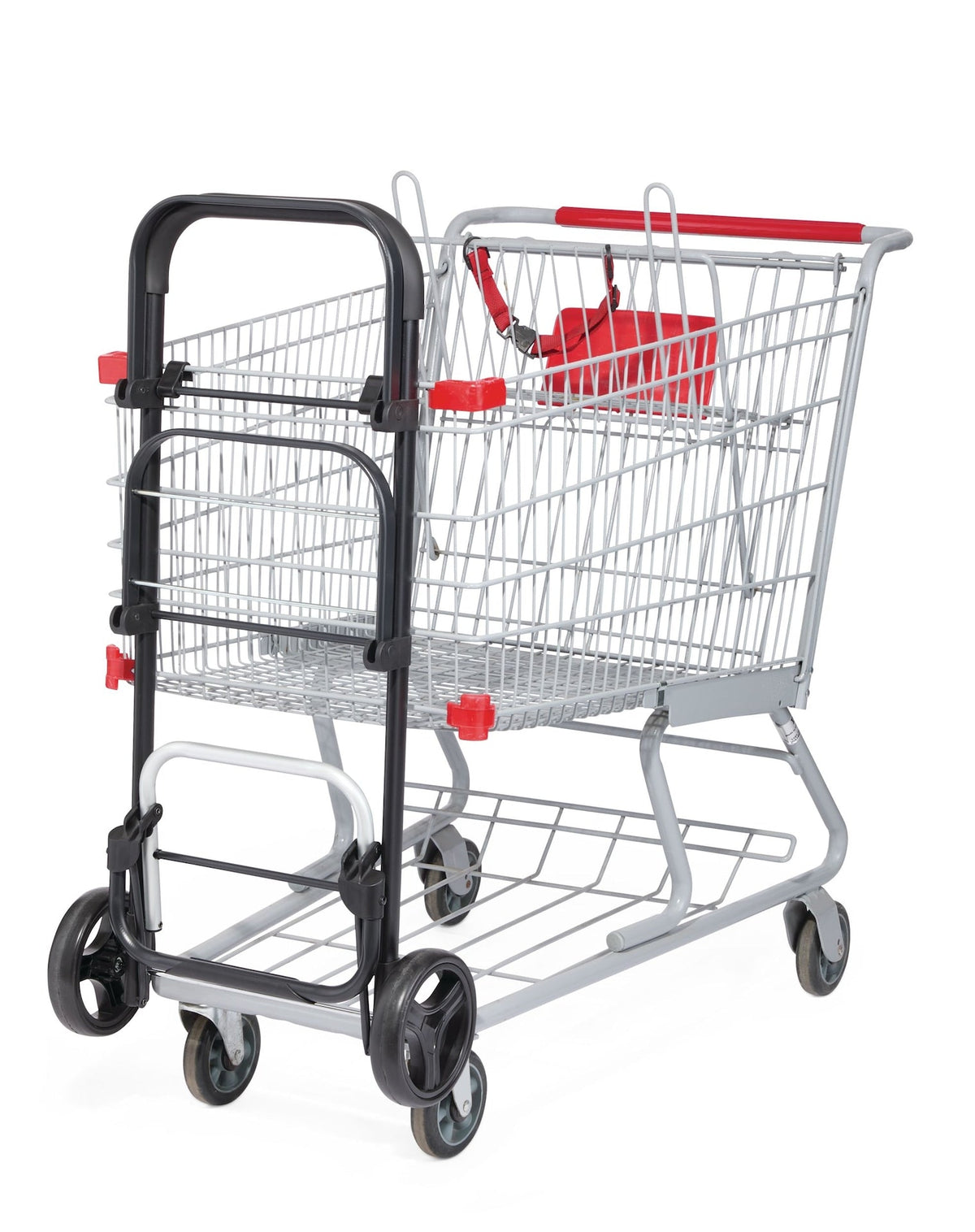 Thermal 2-Bag Shopping Cart with Comfort Grip Handle