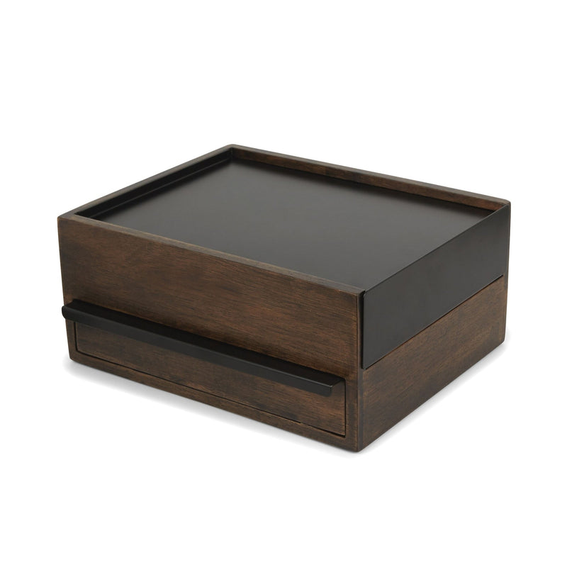 Stowit Jewelry Box, Black/Walnut N1408