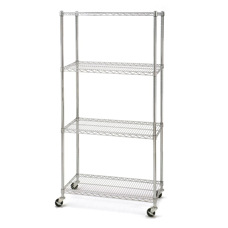 4-Tier NSF Shelving, 36-in x 18-in x 72-in, Chrome V5147