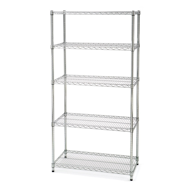 5-Tier NSF Shelving, 36-in x 18-in x 72-in, Zinc N1259