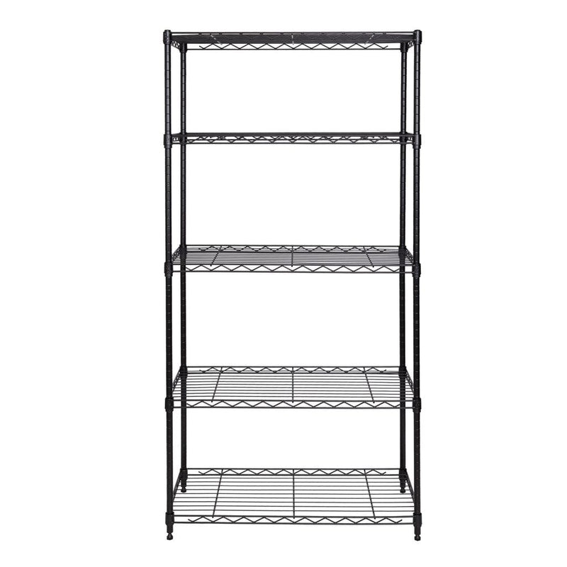 5-Tier Steel Shelving, 30-in x 14-in x 60-in, Black F0597