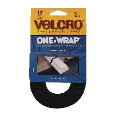 Hook-and-loop ONE-WRAP Heavy Duty Nylon Hook-and-loop Straps, Black, 12-ft x 3/4-in, 1-pk M2850