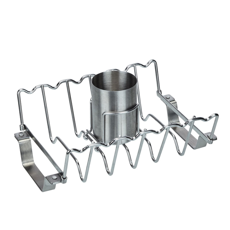 Stainless Steel Chicken Roaster & Rib Rack for Grilling/Roasting, 11-in Q5770