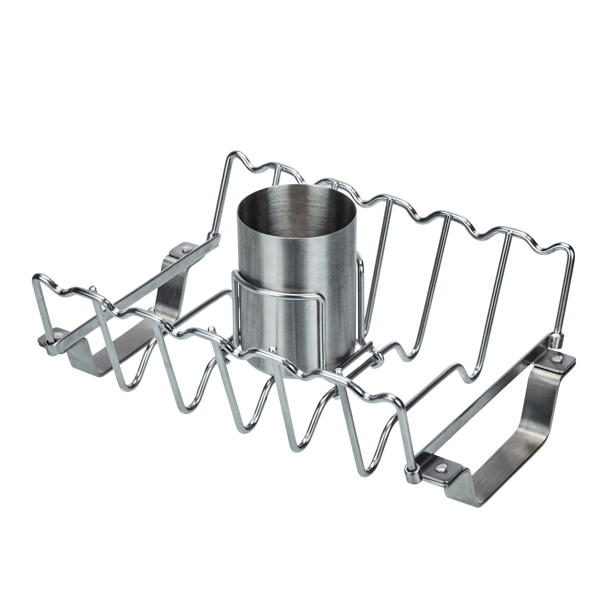 Stainless Steel Chicken Roaster & Rib Rack for Grilling/Roasting, 11-in