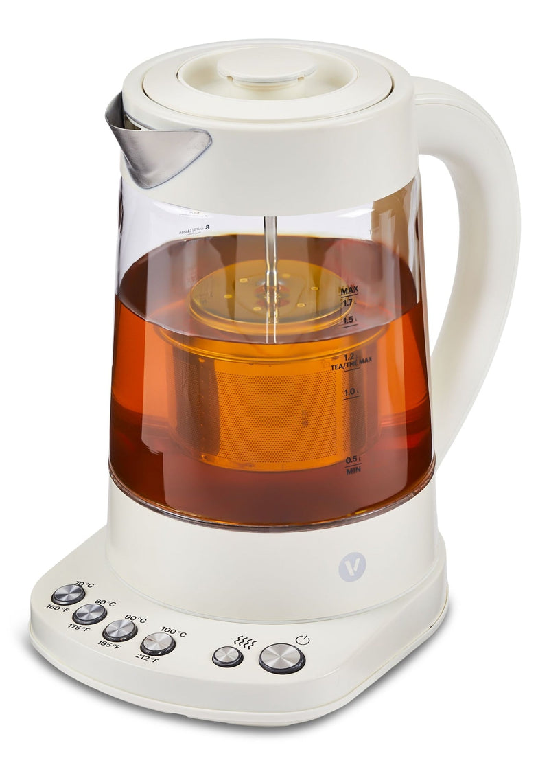 Colour Series Electric Variable Temperature Steeping Kettle, Shortbread, 1.7-L R1360
