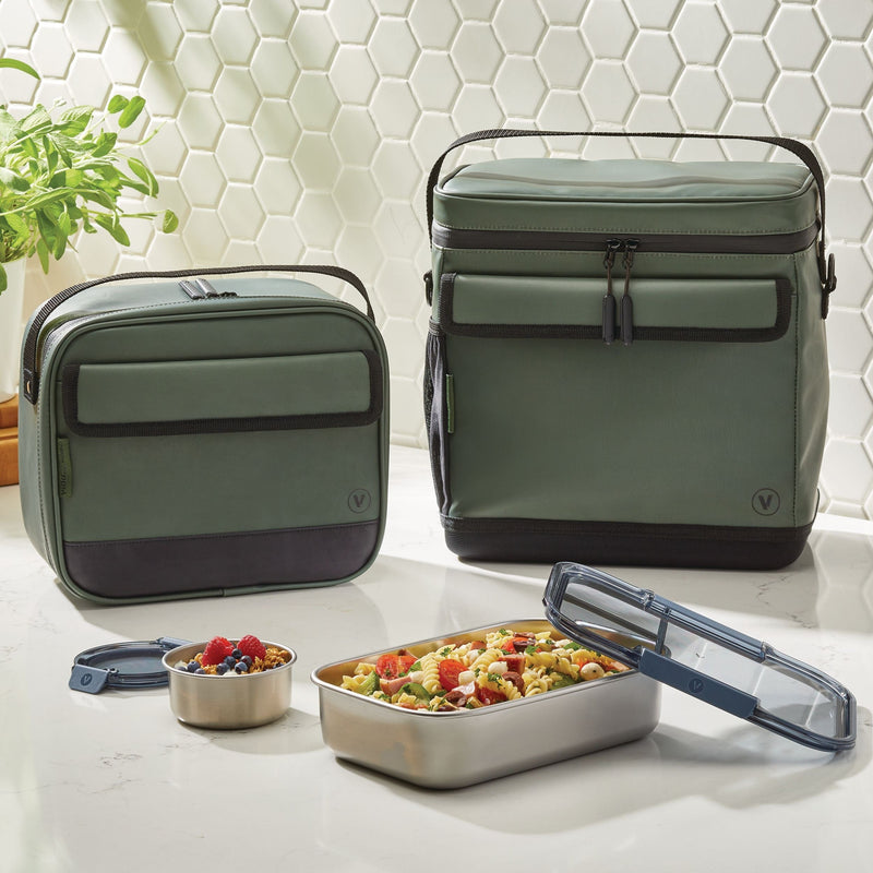 Insulated Food Storage Lunch Bag, X-Large, Green, BPA-Free G0831