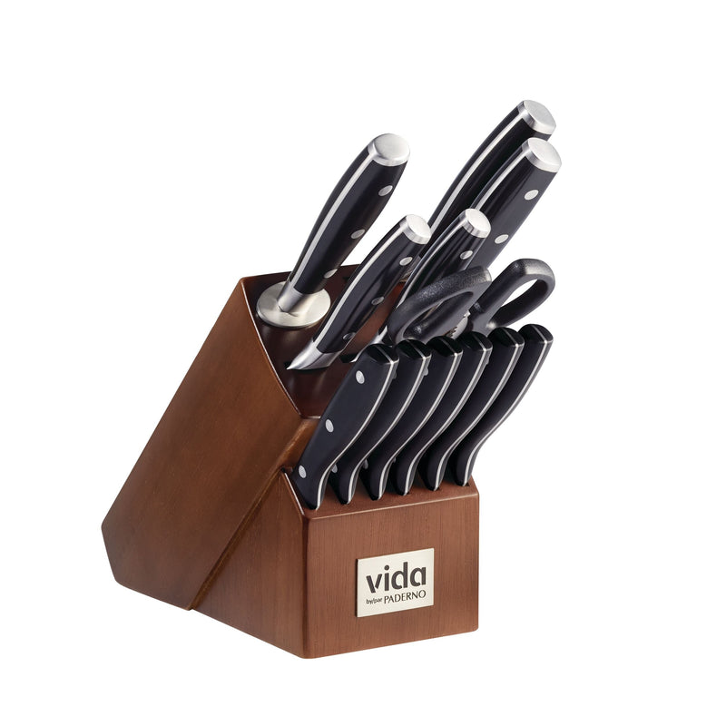 Japanese Steel Knife Block Set, Ergonomic Grip, 14-pc W5523