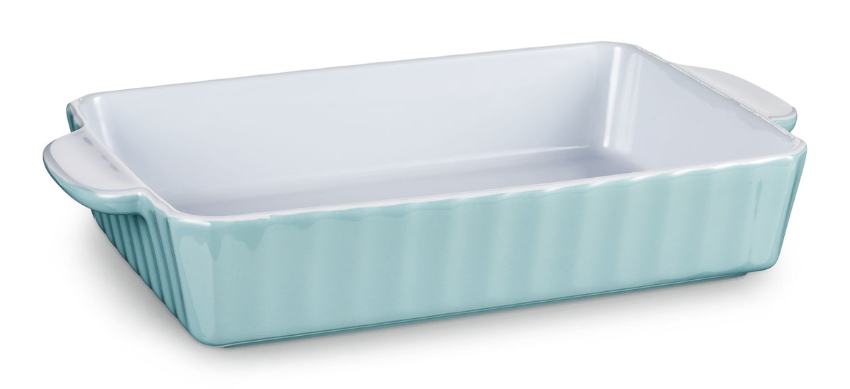 Large Rectangular Ceramic Baking Dish, Blue