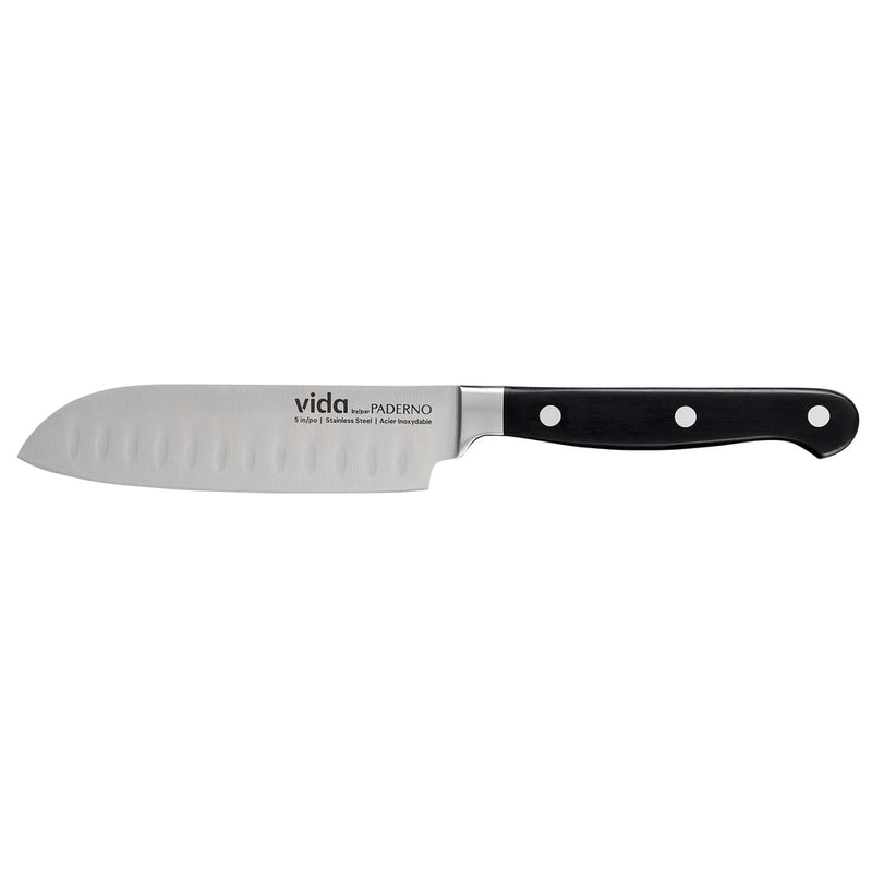 Stainless Steel Triple Rivet Santoku Knife, Ergonomic Grip, 5-in C1597