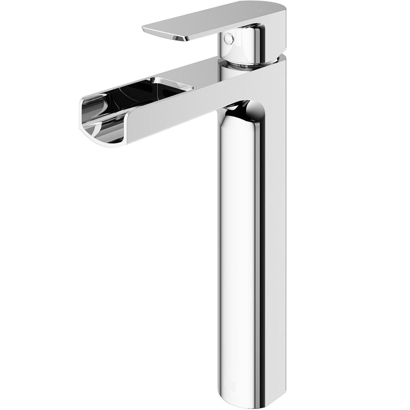 Amada Single Handle Vessel Single Hole Bathroom Sink Faucet, WaterSense Certified, Chrome V0778