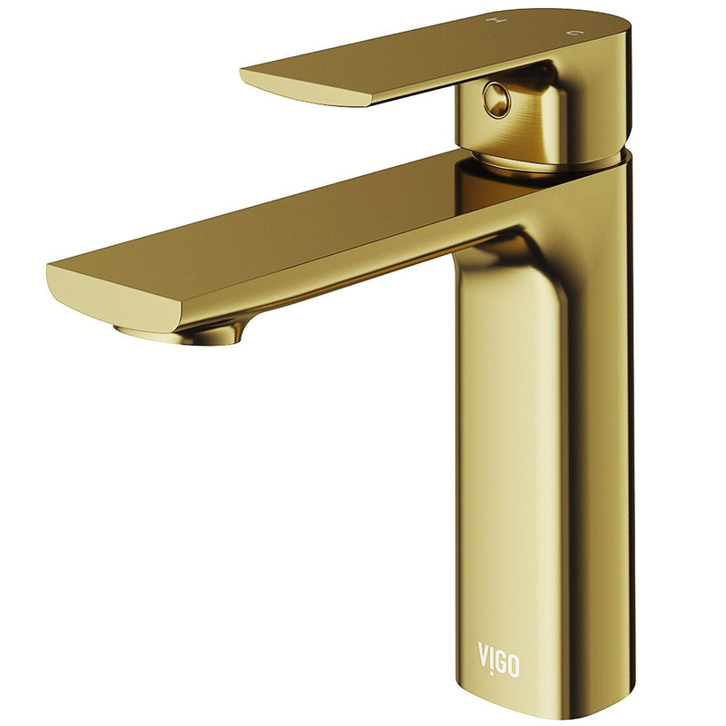 Davidson Single Handle Single Hole Bathroom Sink Faucet, WaterSense Certified, Matte Gold T0570