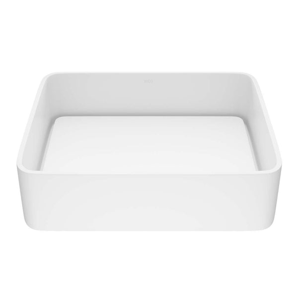Jasmine 18x15-in Deep White Bathroom Sink/Basin with Rectangular Vessel E5197