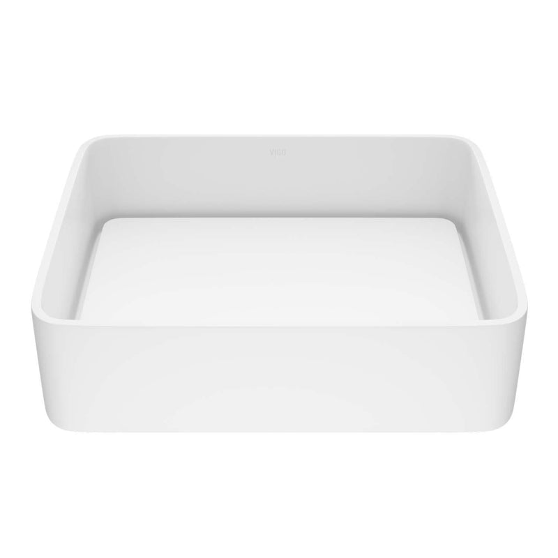 Jasmine 18x15-in Deep White Bathroom Sink/Basin with Rectangular Vessel E5197