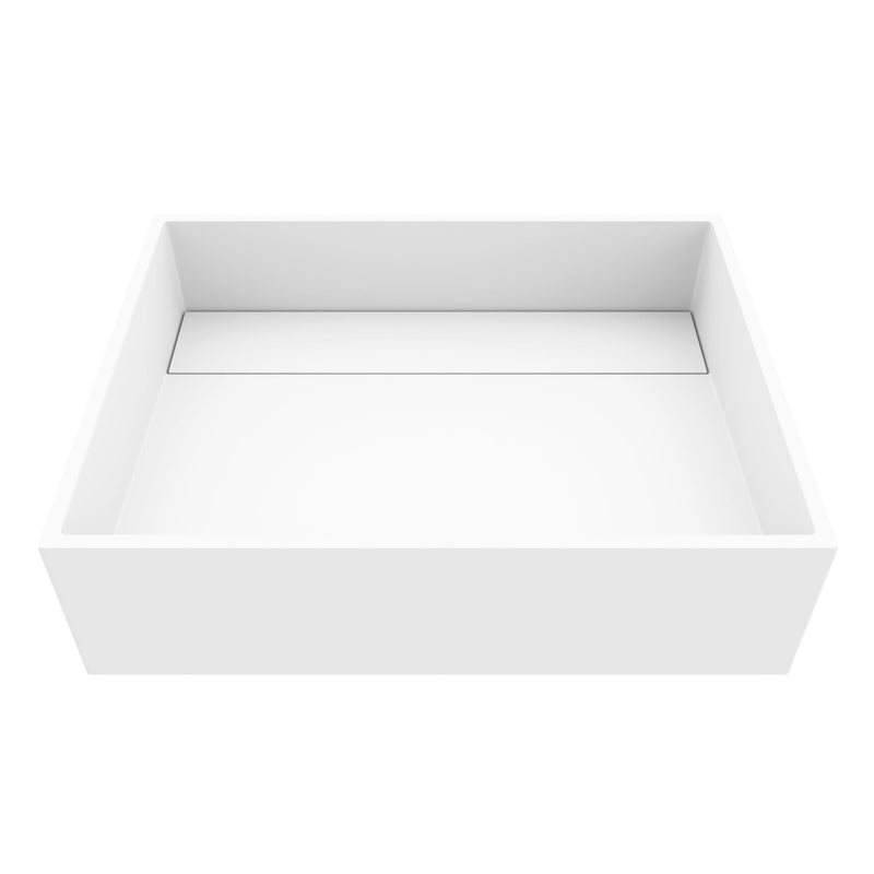 Montauk 18x13-in Deep White Bathroom Sink/Basin with Rectangular Vessel W6195