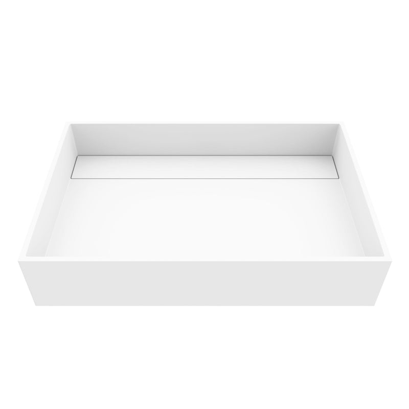 Montauk 23x15-in Deep White Bathroom Sink/Basin with Rectangular Vessel A2595