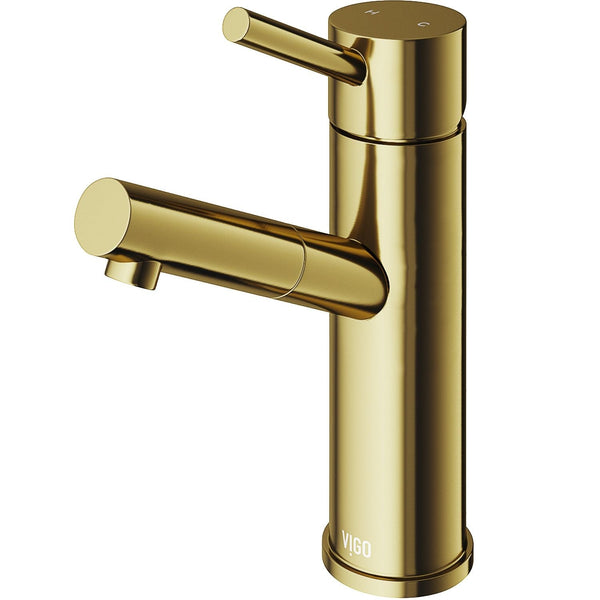 Single Handle Single Hole Bathroom Sink Faucet, WaterSense Certified, Matte Gold B6431