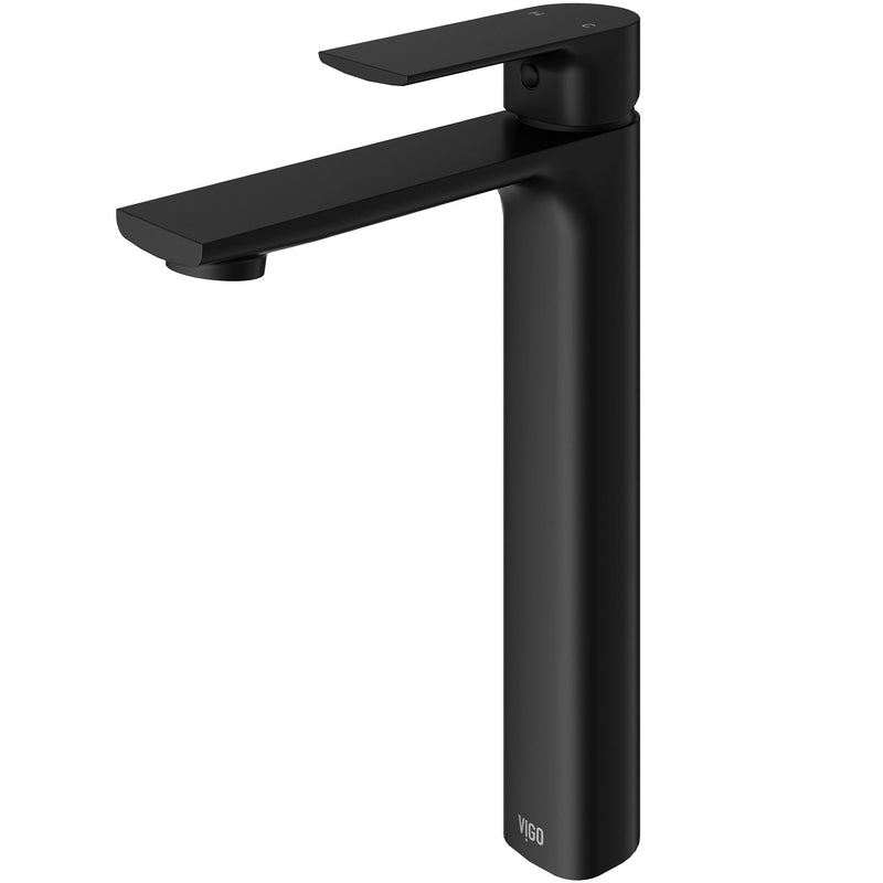 Norfolk Single Handle Vessel Bathroom Sink Faucet, WaterSense Certified, Matte Black O9453