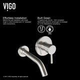 Olus Wall Mount Bathroom Faucet, WaterSense Certified, Brushed Nickel