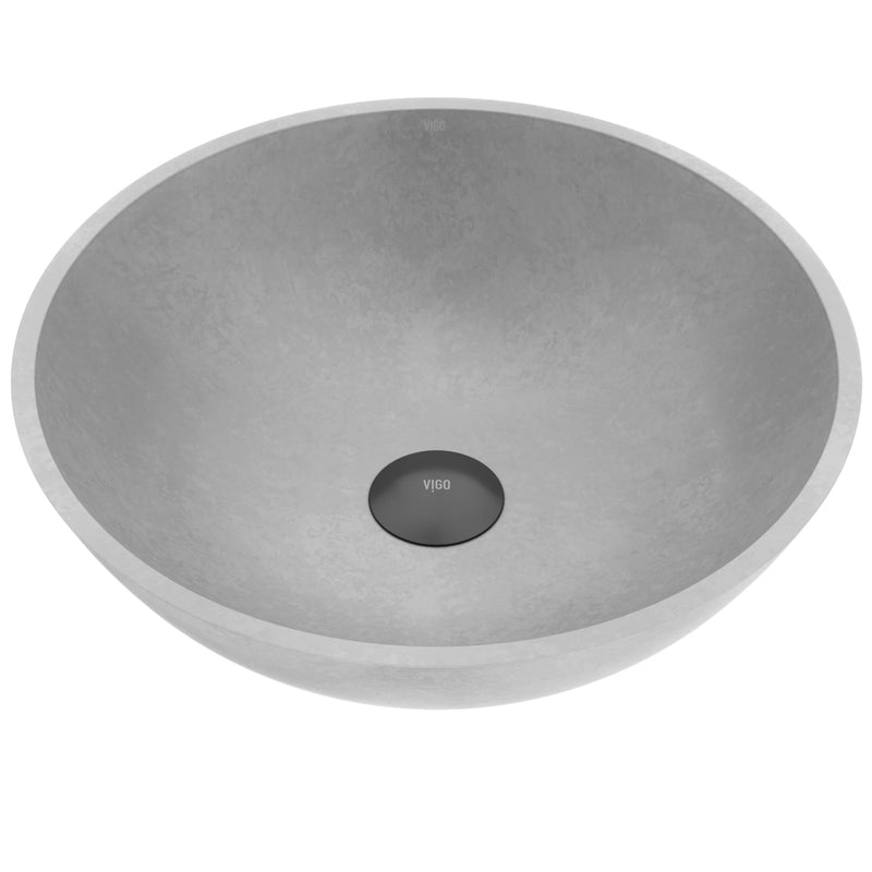 Ravenna Gothic 16x16-in Deep Grey Bathroom Sink/Basin with Round Vessel I3849
