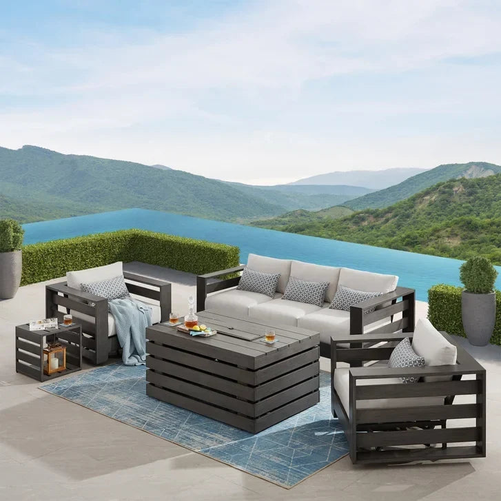 Whitney 5-piece Patio Conversation Set with Fire Table E3470