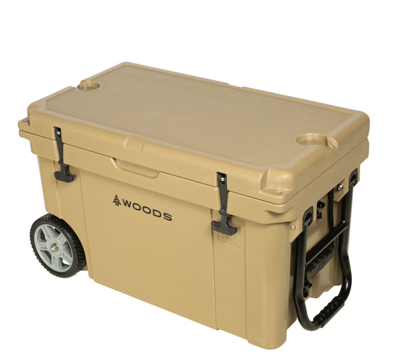 ARCTIC Wheeled Roto-Moulded Cooler with Handle, 65-L, Tan V4262