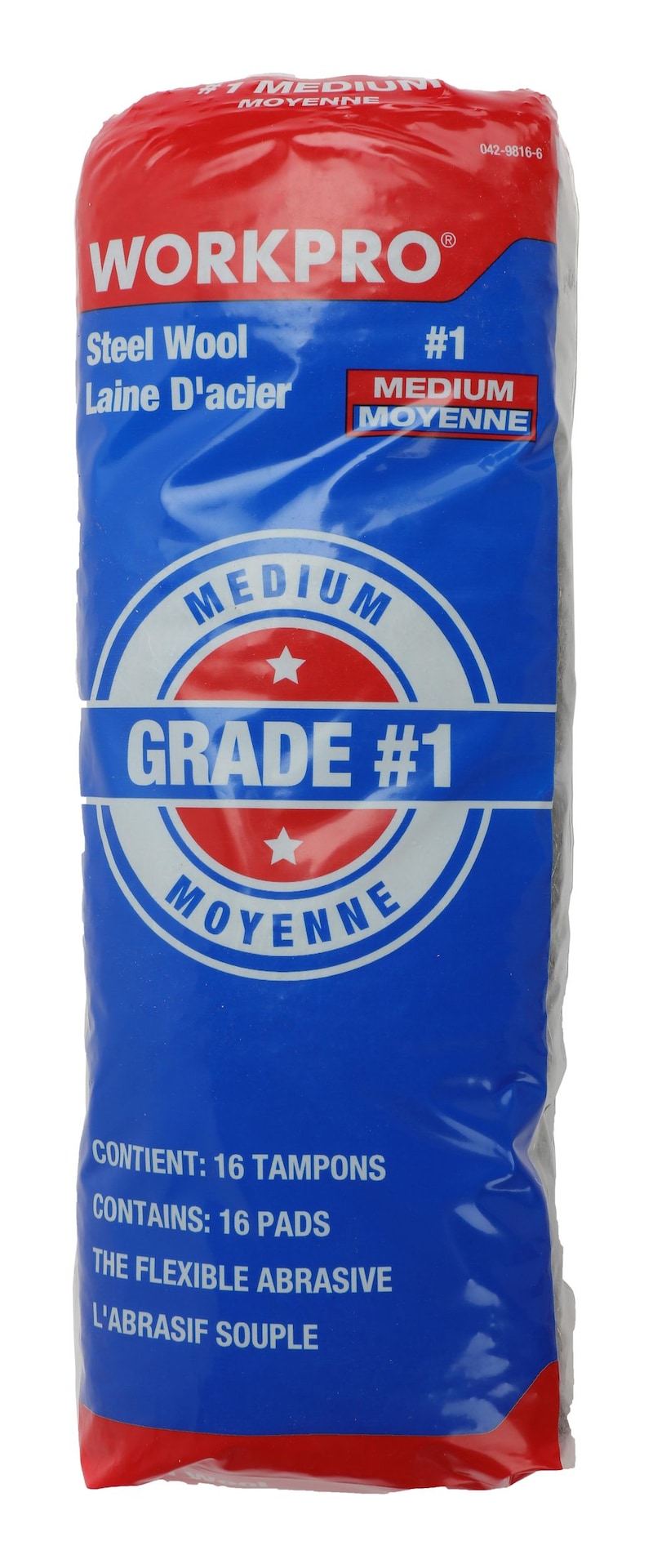 Steel Wool Pads, Surface Cleaning, Preparation & Rust-Removal, Medium Grade, 16-pk E8855