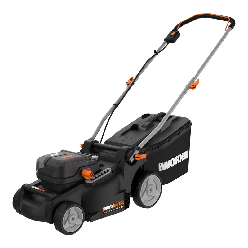 WG737 Nitro 40V PowerShare 2-in-1 Brushless Cordless Push Poly Mower, 16-in with (2) PowerShare Pro 4.0Ah Batteries D3442