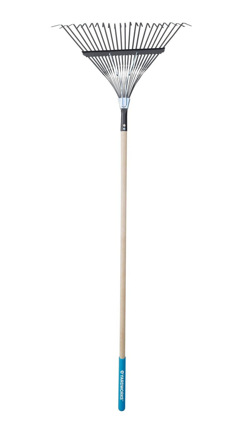 22-in Wide Metal 22-Tine Leaf Rake, 48-in Hardwood Shaft E6731