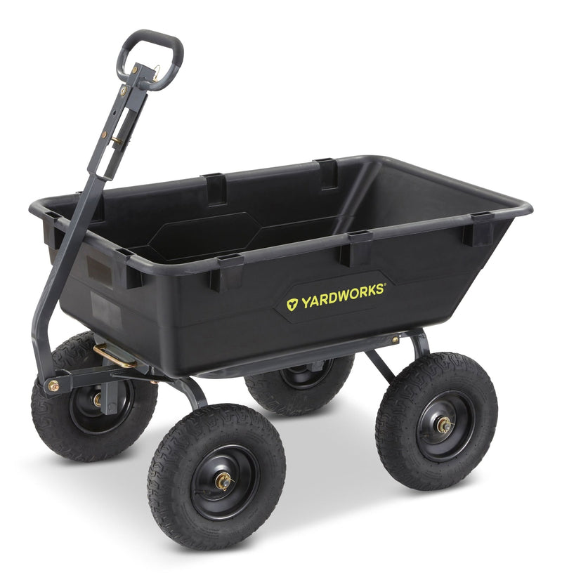 Poly Tray 4-Wheel Garden/Yard Cart, 1200-lb G1984