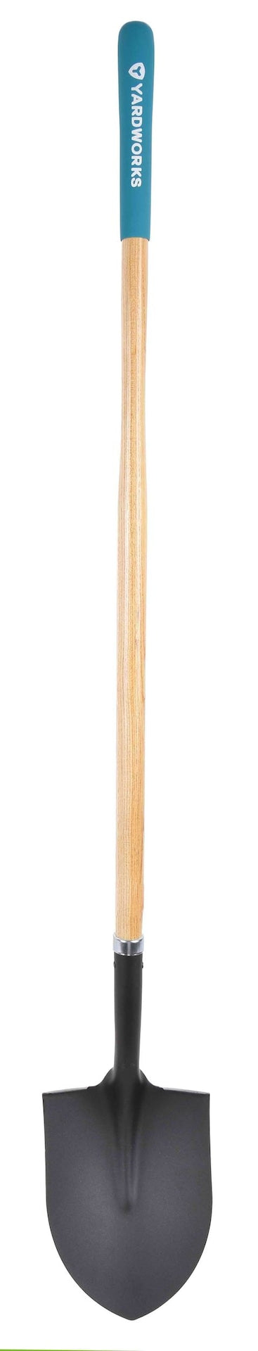 Tempered Steel Round Point Long Handle Shovel, 62-In, Hardwood Shaft L9286
