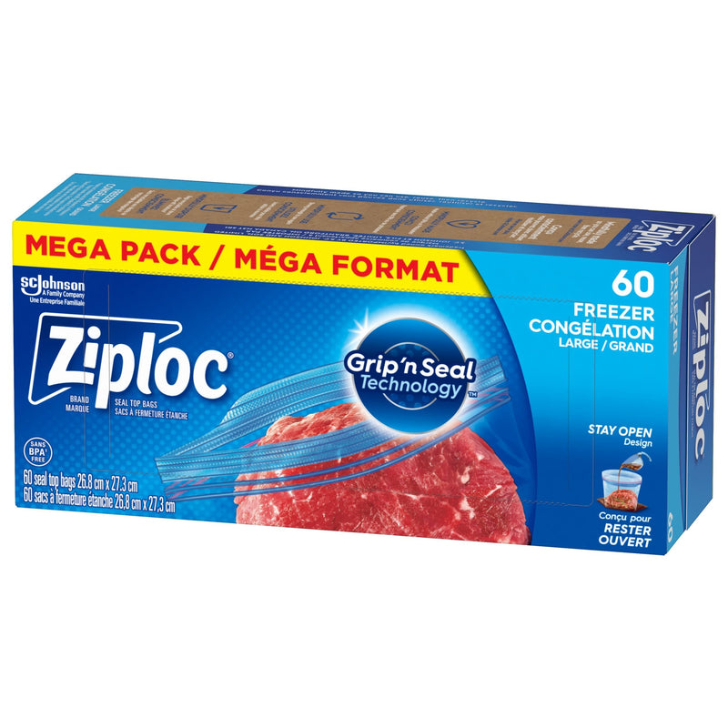 Large Plastic Freezer Bags Mega Pack, 760-mL, 60-pk Q5580