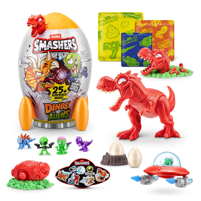 Dino Vs Aliens Rocket Ship Mystery Playset Capsule for Ages 3+, Assorted Figures H9895