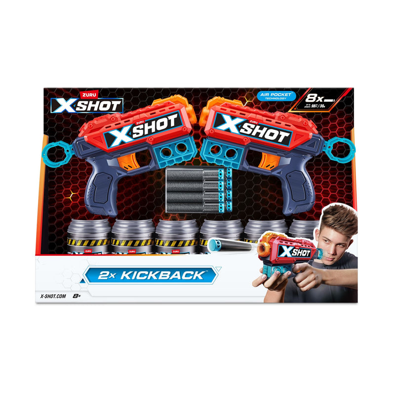 Excel Double Kickback Dart Blaster, Includes 6 Cans & 8 Darts, 2-pk, Ages 8+ L7898