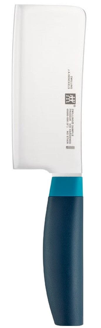 Now Stainless Steel Knife Block Set with Blade Sharpener & Knife Block, Blue, 7-pc A1378